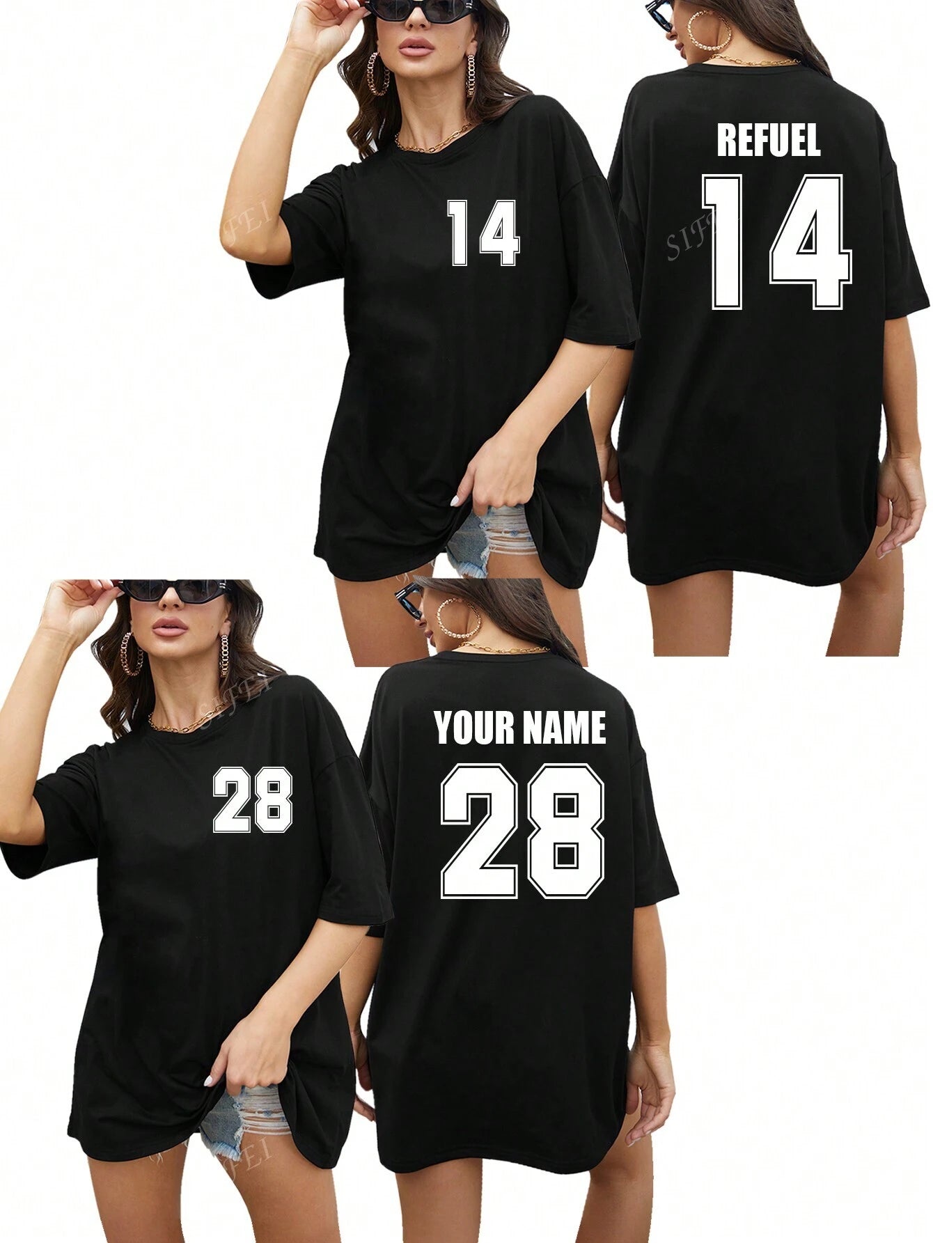 Customized Personalized T-Shirt – Your Style, Your Text And Photo - Oversized