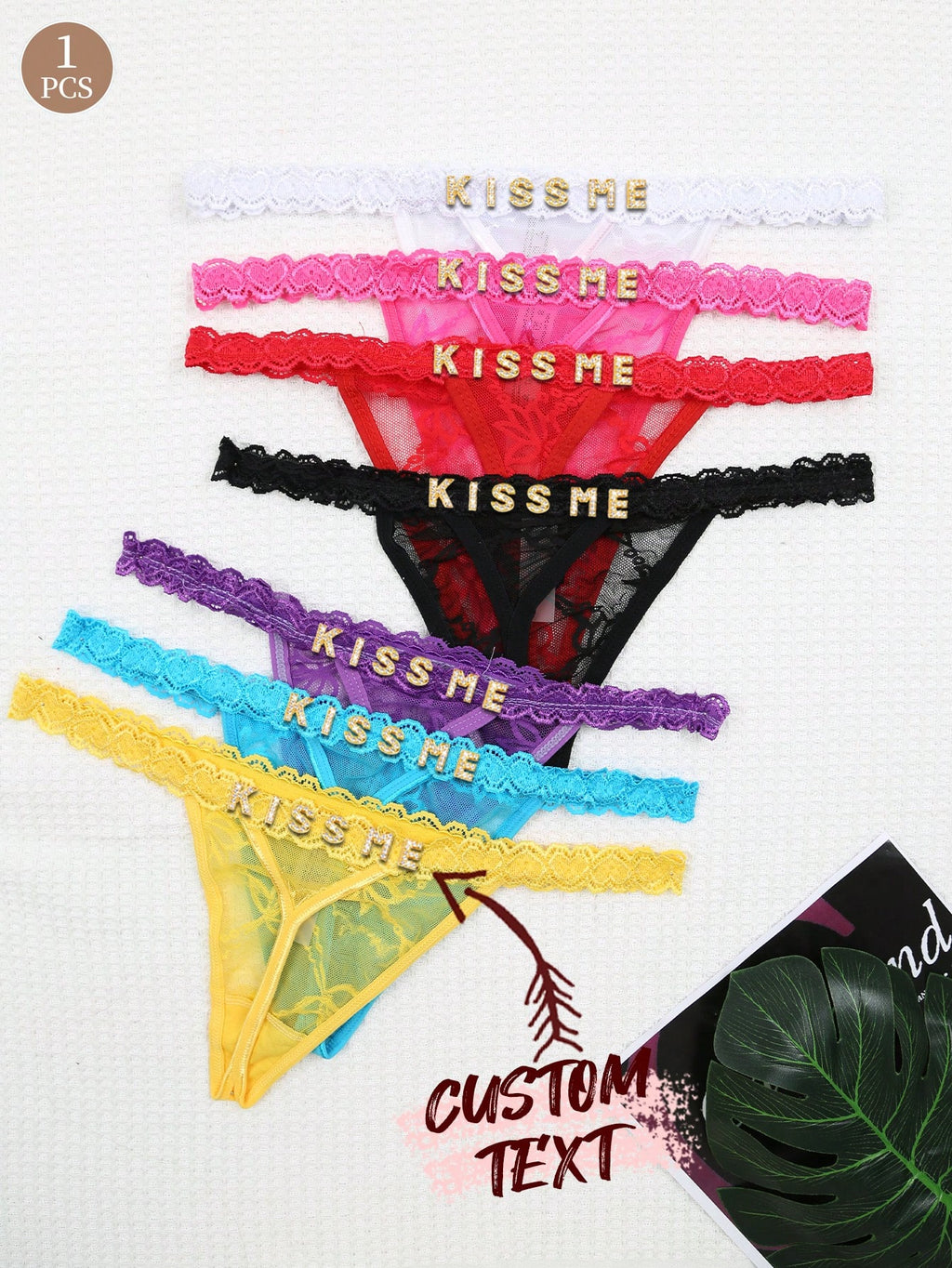 Personalized Lace Thong – Custom Name Charm Lingerie