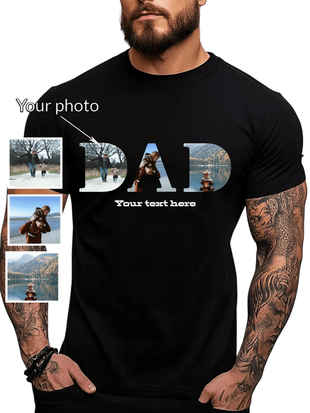 Customized Personalized T-Shirt – Your Style, Your Text And Photo DAD