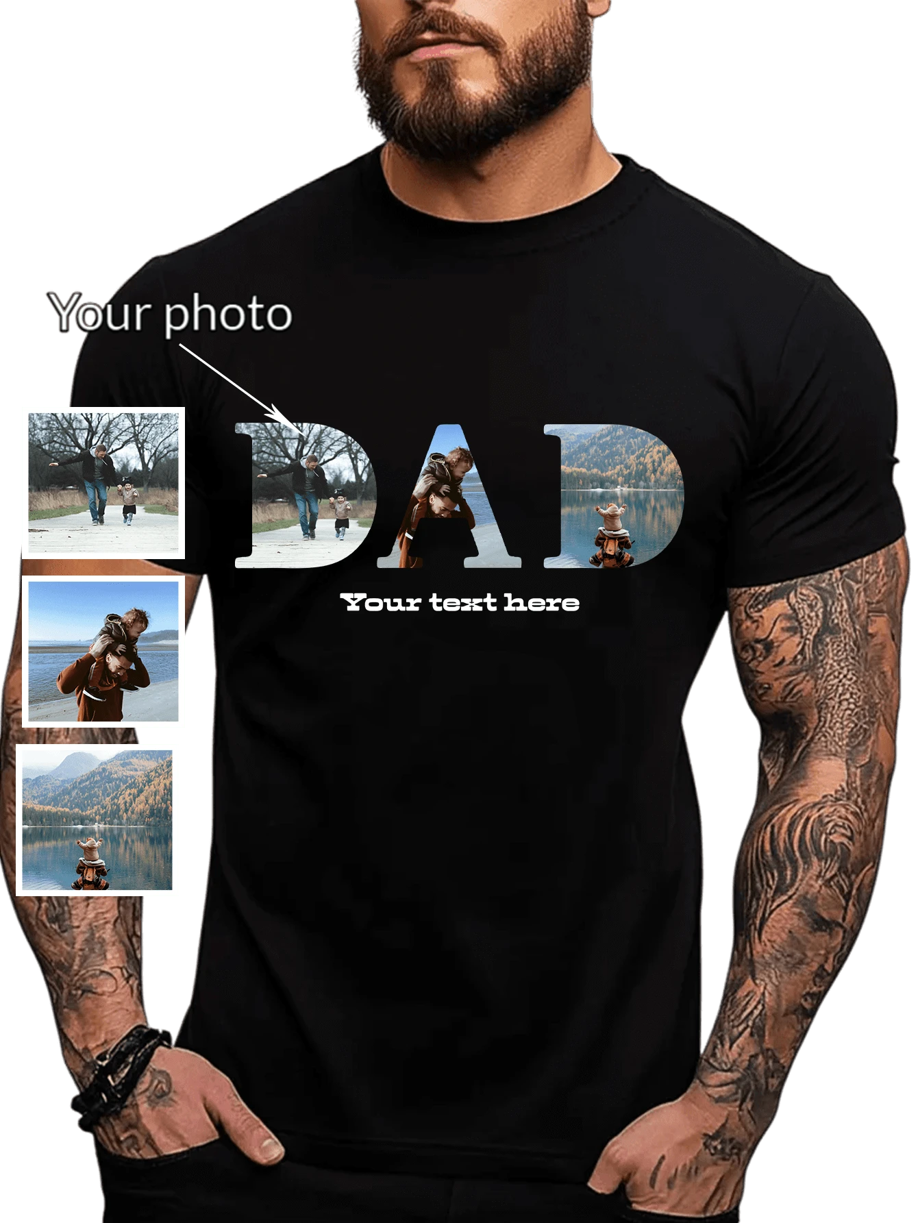 Customized Personalized T-Shirt – Your Style, Your Text And Photo DAD