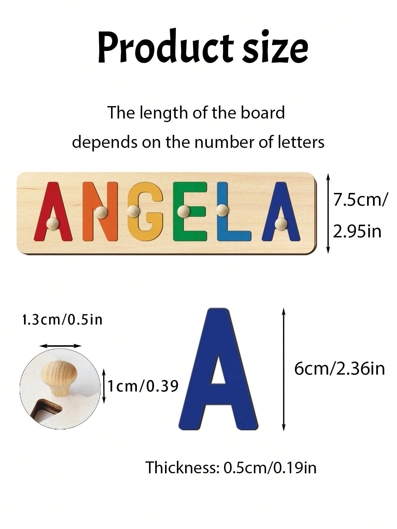 Personalized Wooden Name Puzzle – Custom Alphabet Board