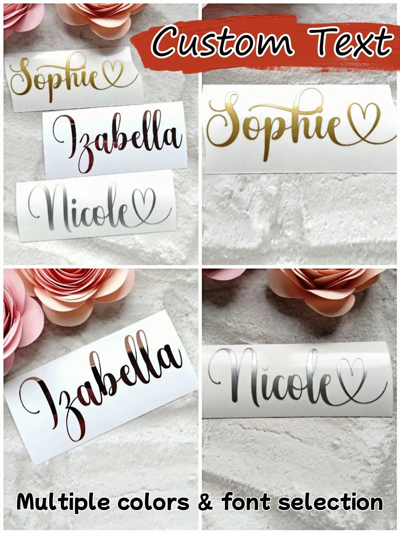 Personalised Stickers – Custom Designs Name Sticker With Heart