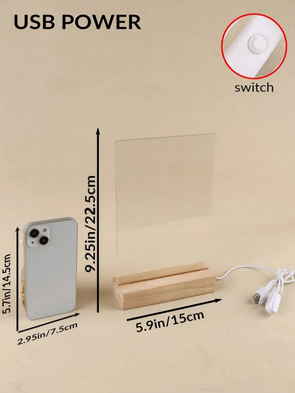 Customized Night Light Double Sided Acrylic – Personalized Gift