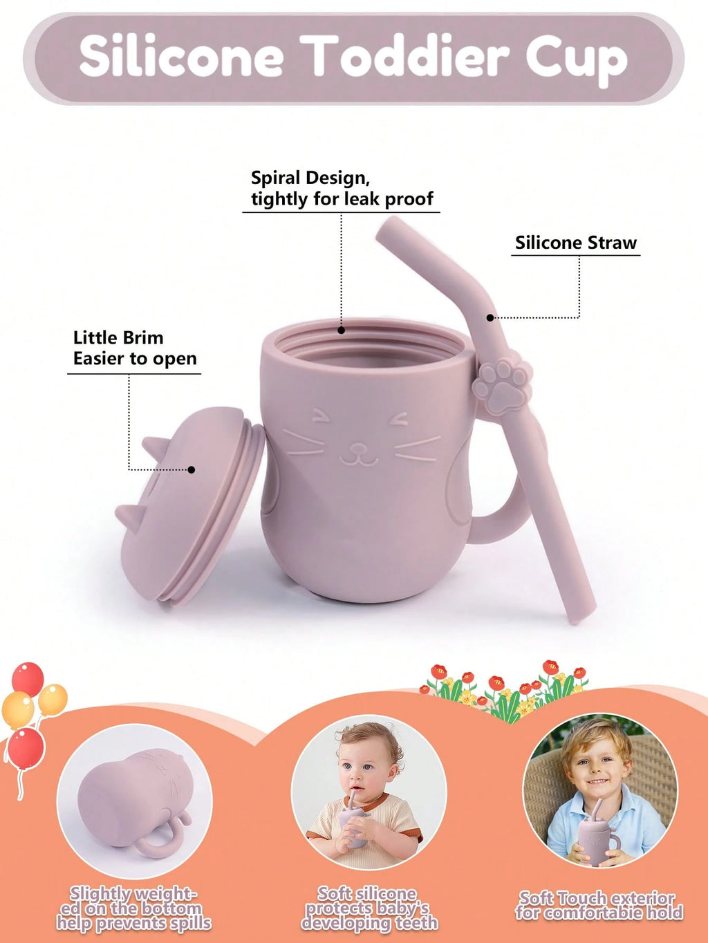 Personalized Baby Cup with Straw - 150ml