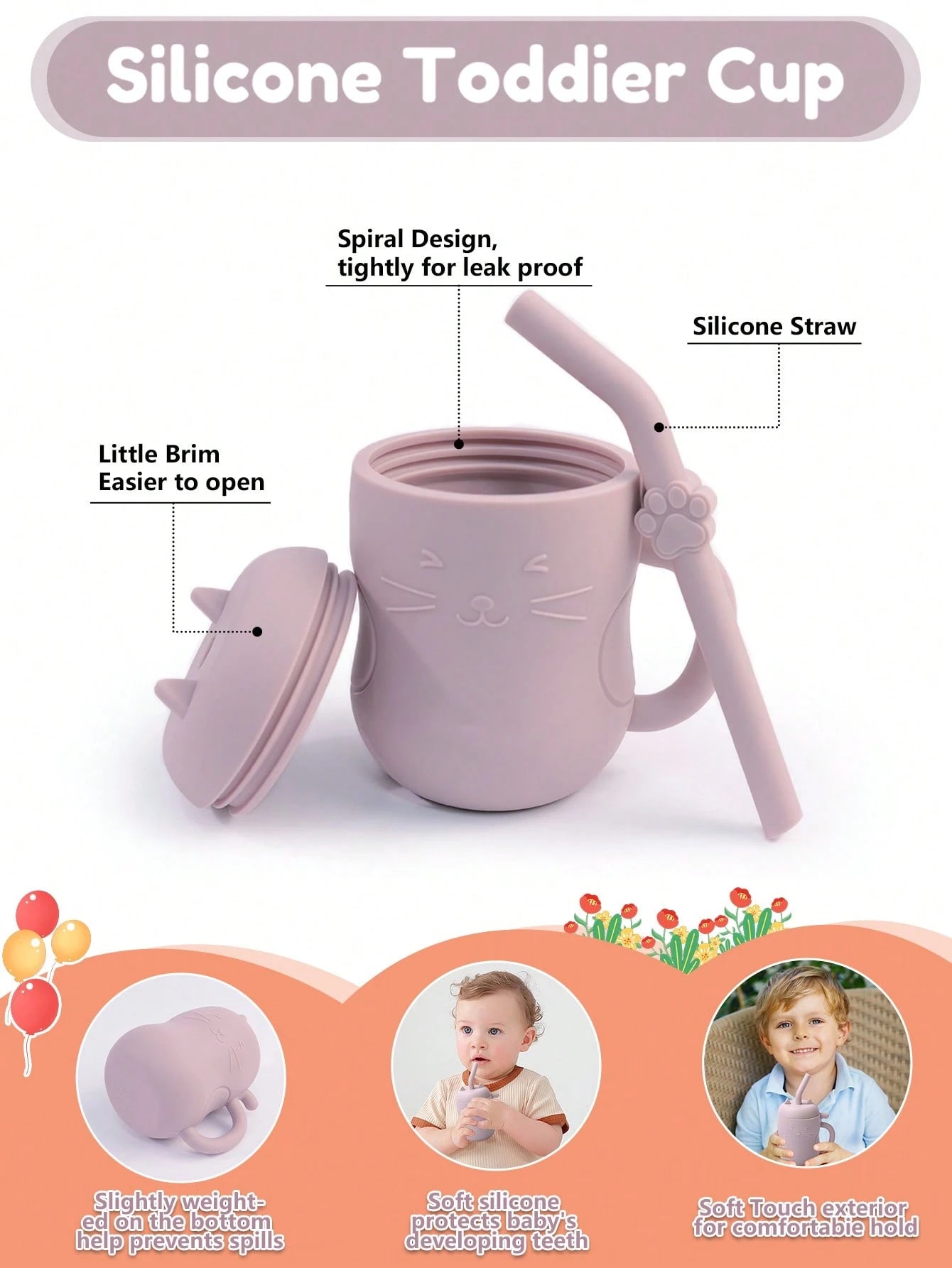 Personalized Baby Cup with Straw - 150ml