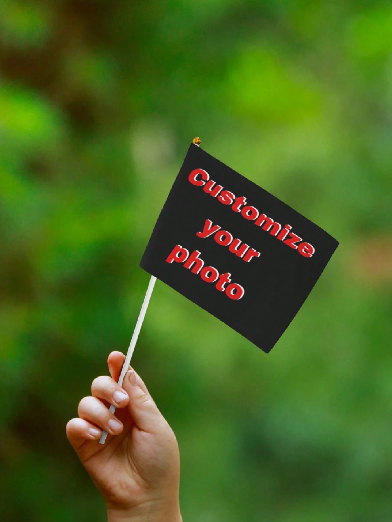 Customized Hand Wave Flags –  Personalized Polyester Flags