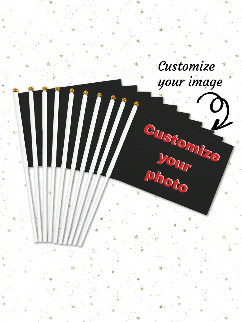 Customized Hand Wave Flags –  Personalized Polyester Flags