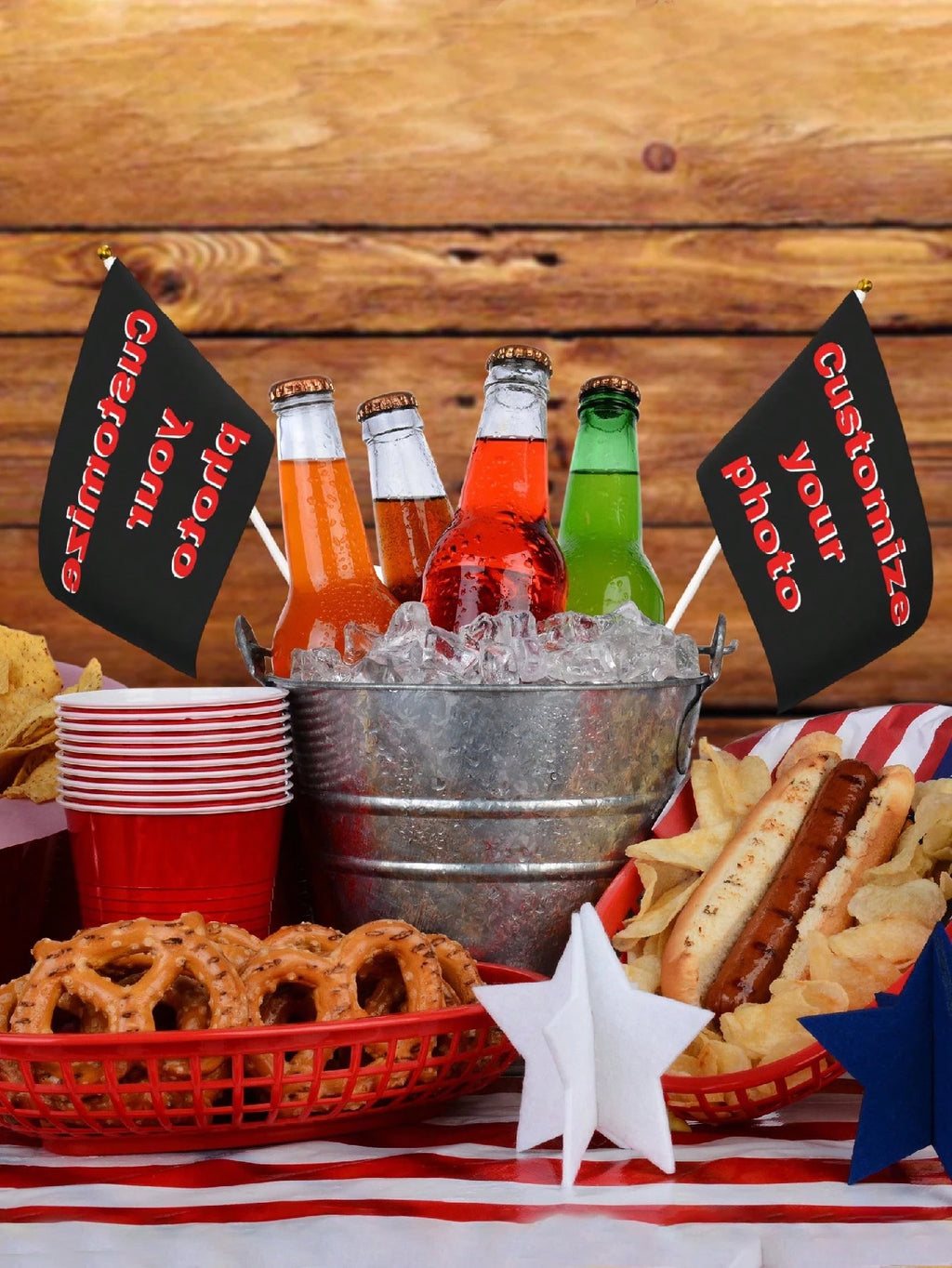 Customized Hand Wave Flags –  Personalized Polyester Flags