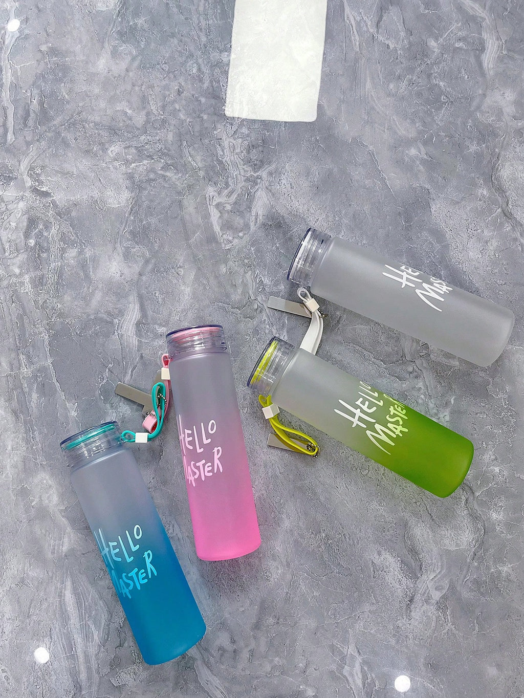 450ml Frosted Glass Water Bottle – Stylish & Portable Hydration