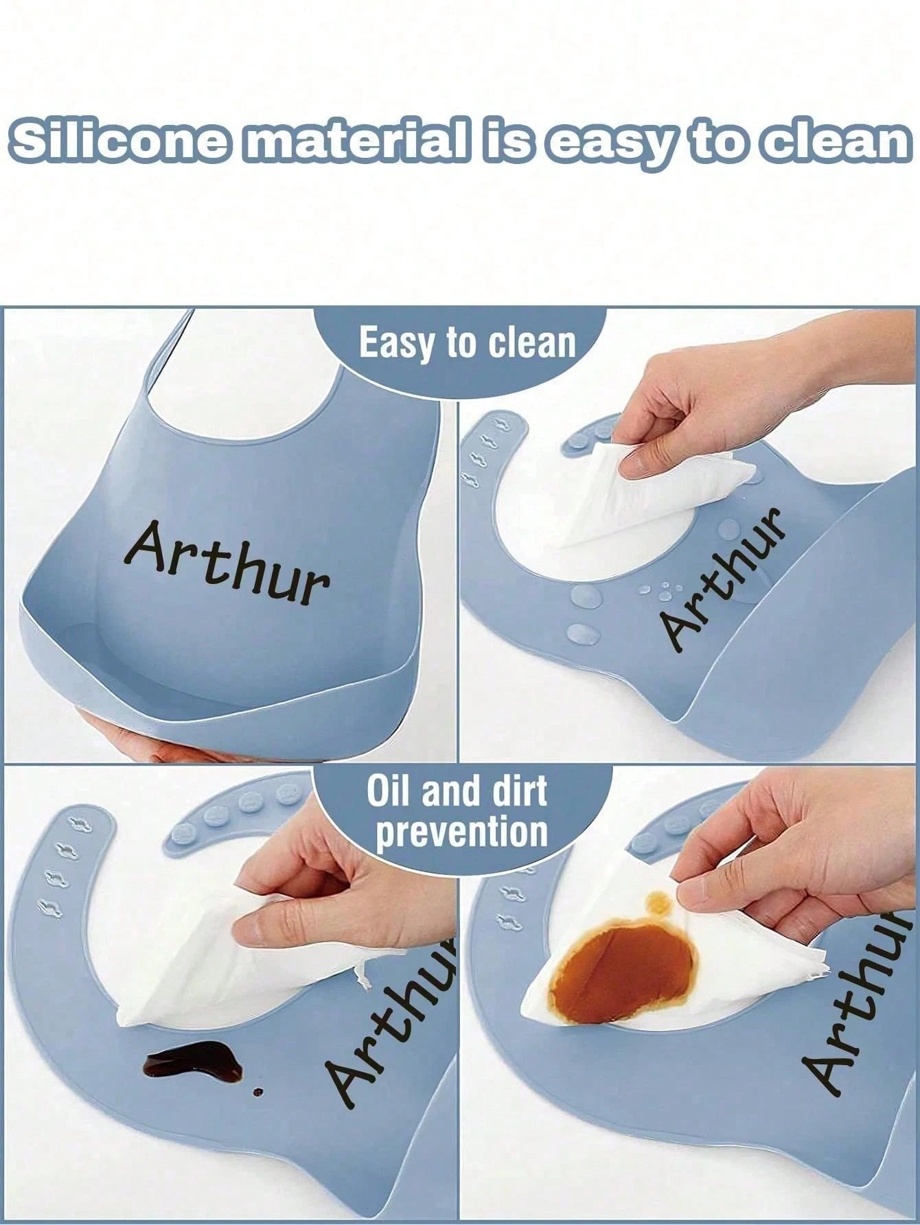 4pcs Personalized Baby Silicone Weaning Set – Custom Tableware for Toddlers