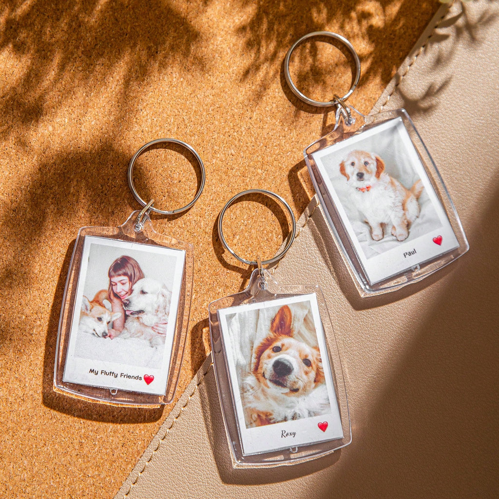 Custom Photo & Text Keychain – Personalized Acrylic Keychain (1pc)