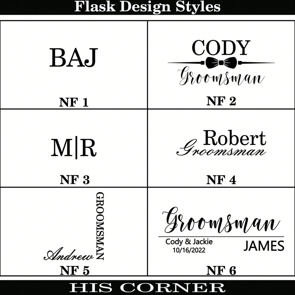 Personalized Engraved Flask – Custom Name/Initials