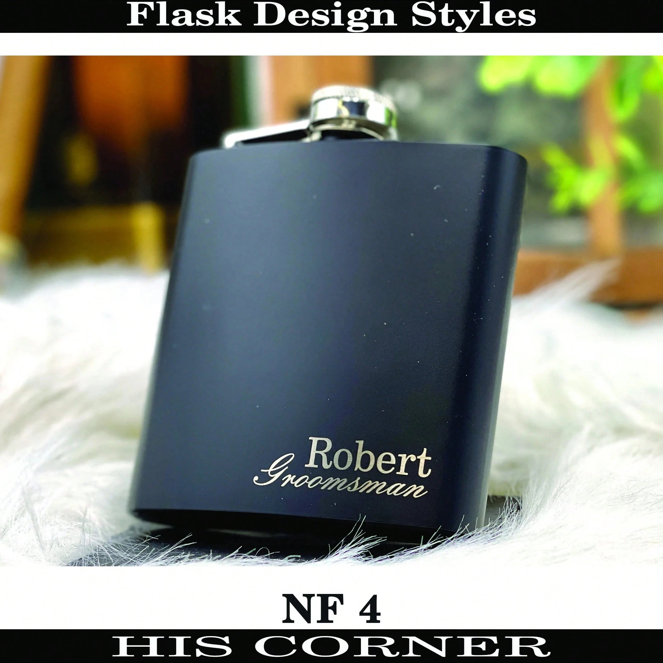 Personalized Engraved Flask – Custom Name/Initials