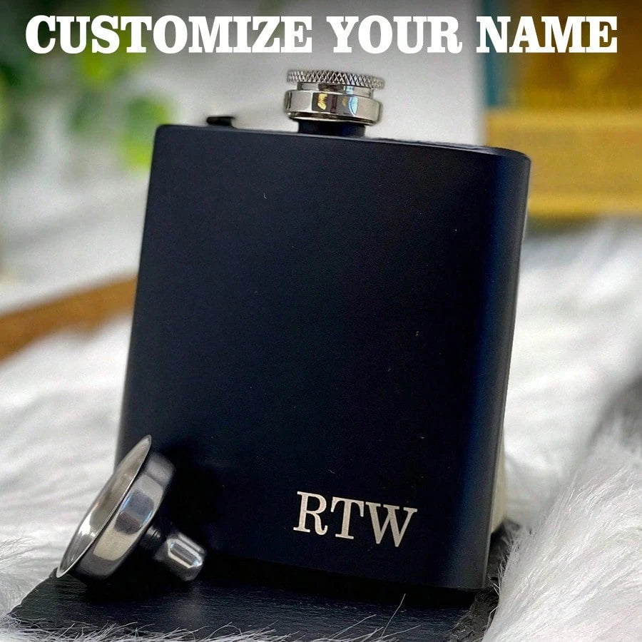 Personalized Engraved Flask – Custom Name/Initials