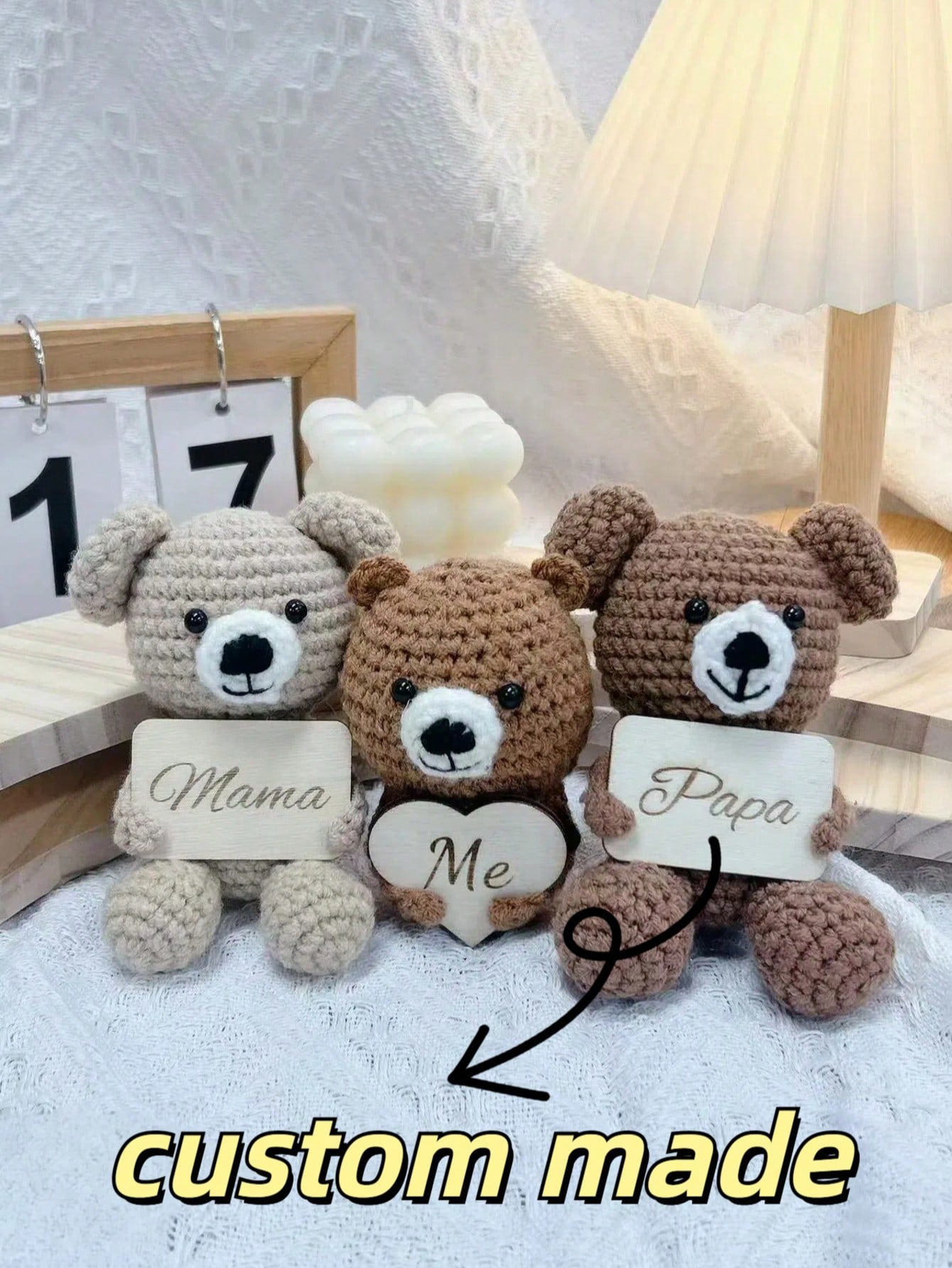 Personalized Crocheted Teddy Bear