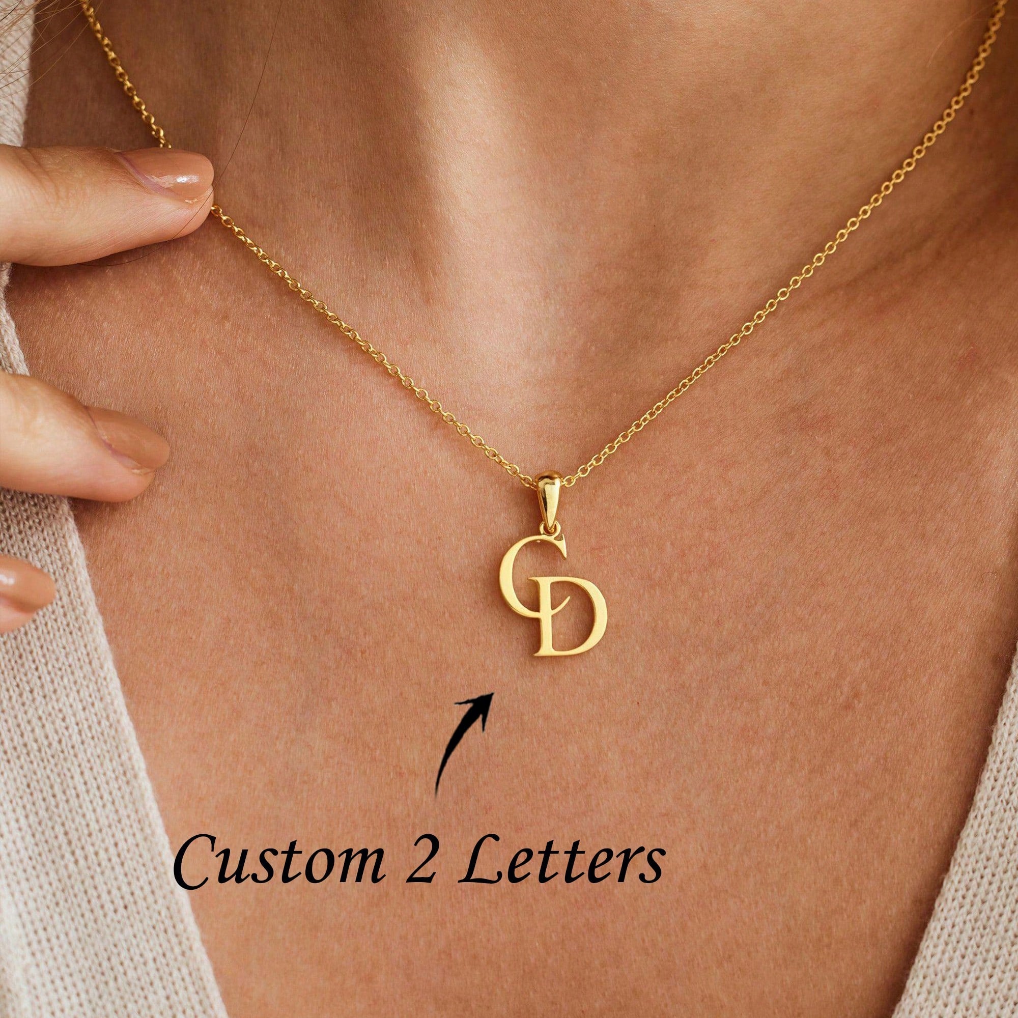 Personalized Necklace – Custom Letter Pendant