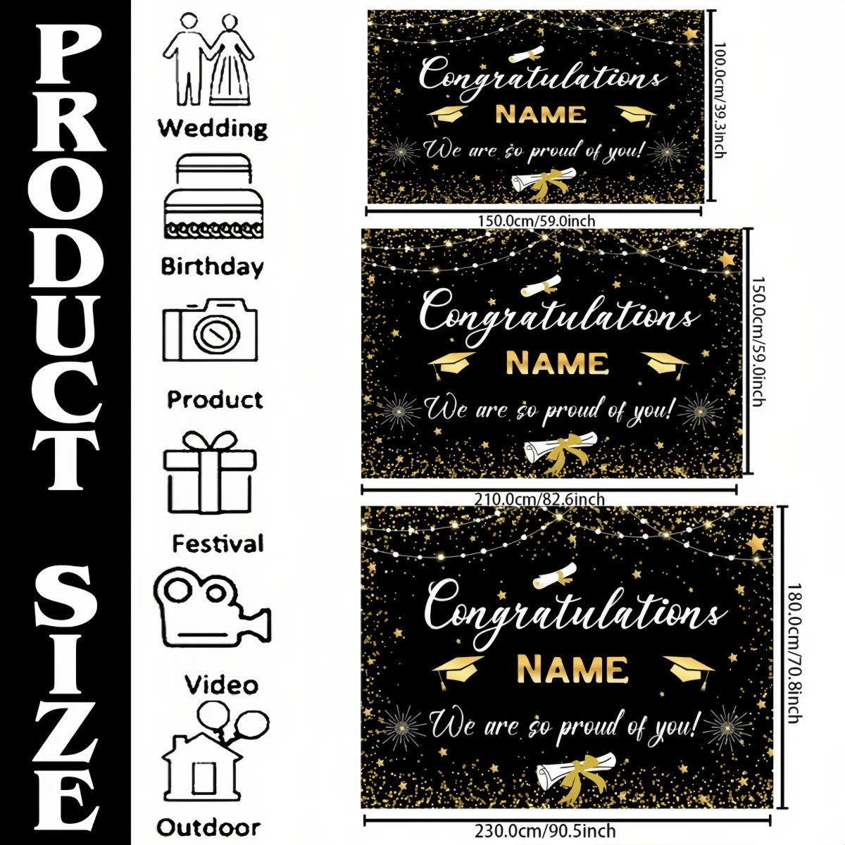 Customized  Graduation Party Banner – Indoor or Outdoor Use