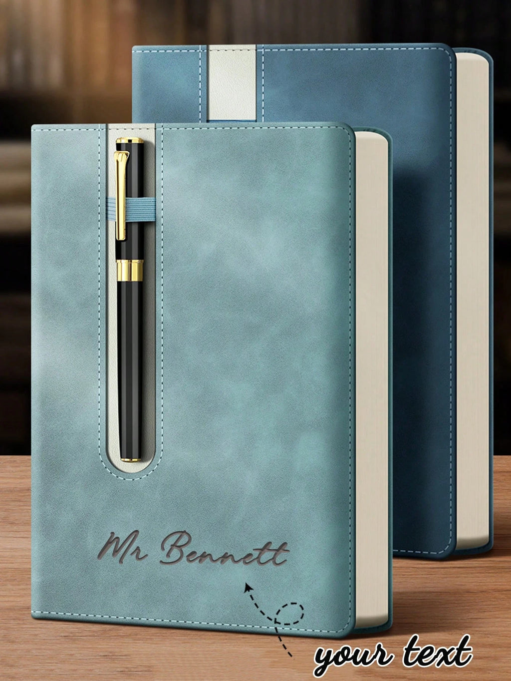 Personalized Notebook – Custom Name Journal (PU Leather) A5