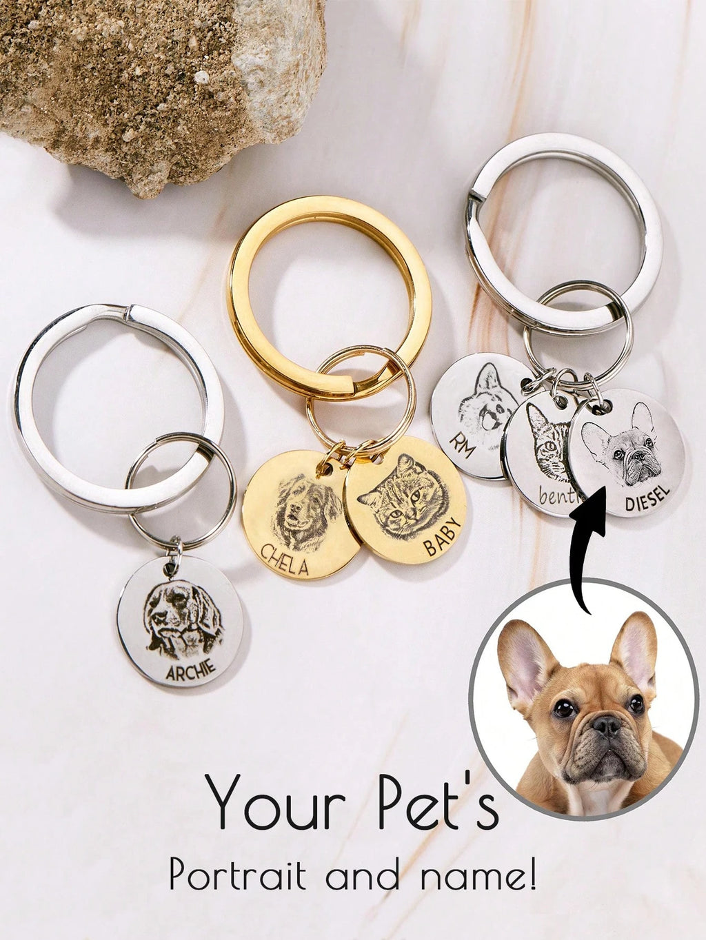 Personalized Keychain – Custom Engraved Design for a Unique Touch - Photo (Pet)