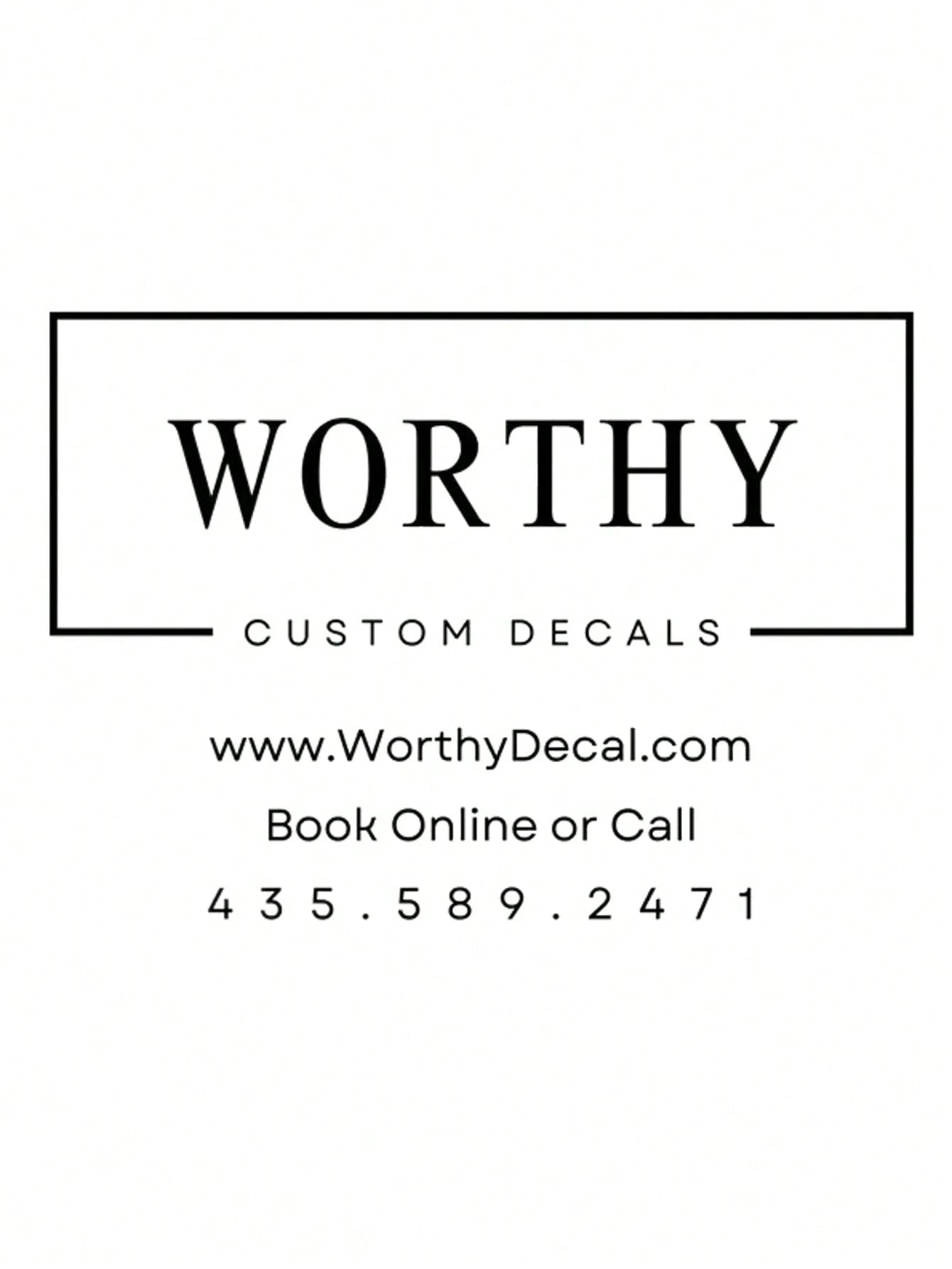 Custom Storefront Decal – Personalized Business Window Sticker, Website & Contact Info