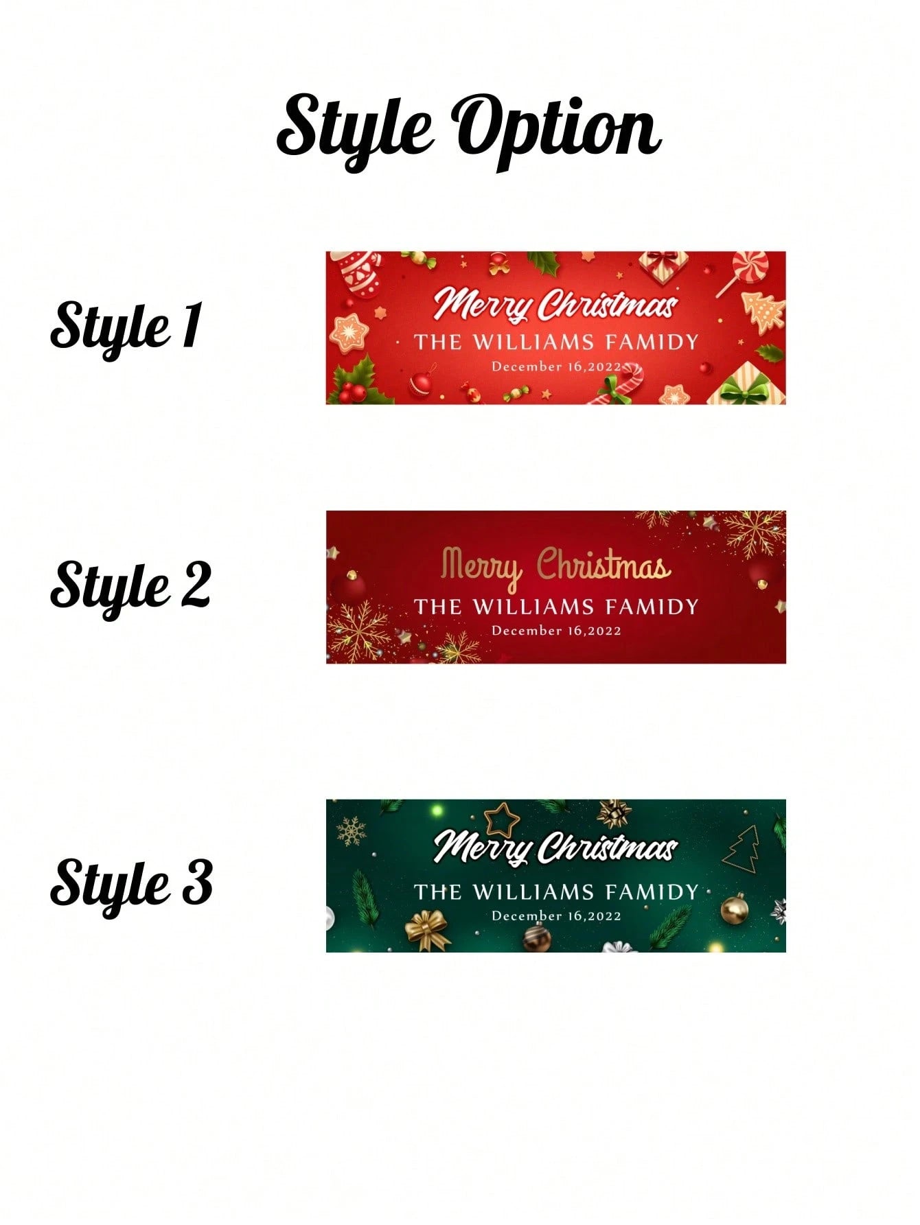Customized Christmas Banner – Indoor or Outdoor Use