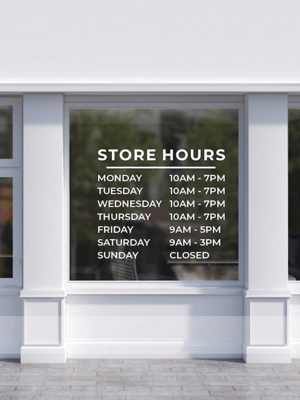 Custom Storefront Decal – Personalized Business Window Sticker, Website & Contact Info (Basic)