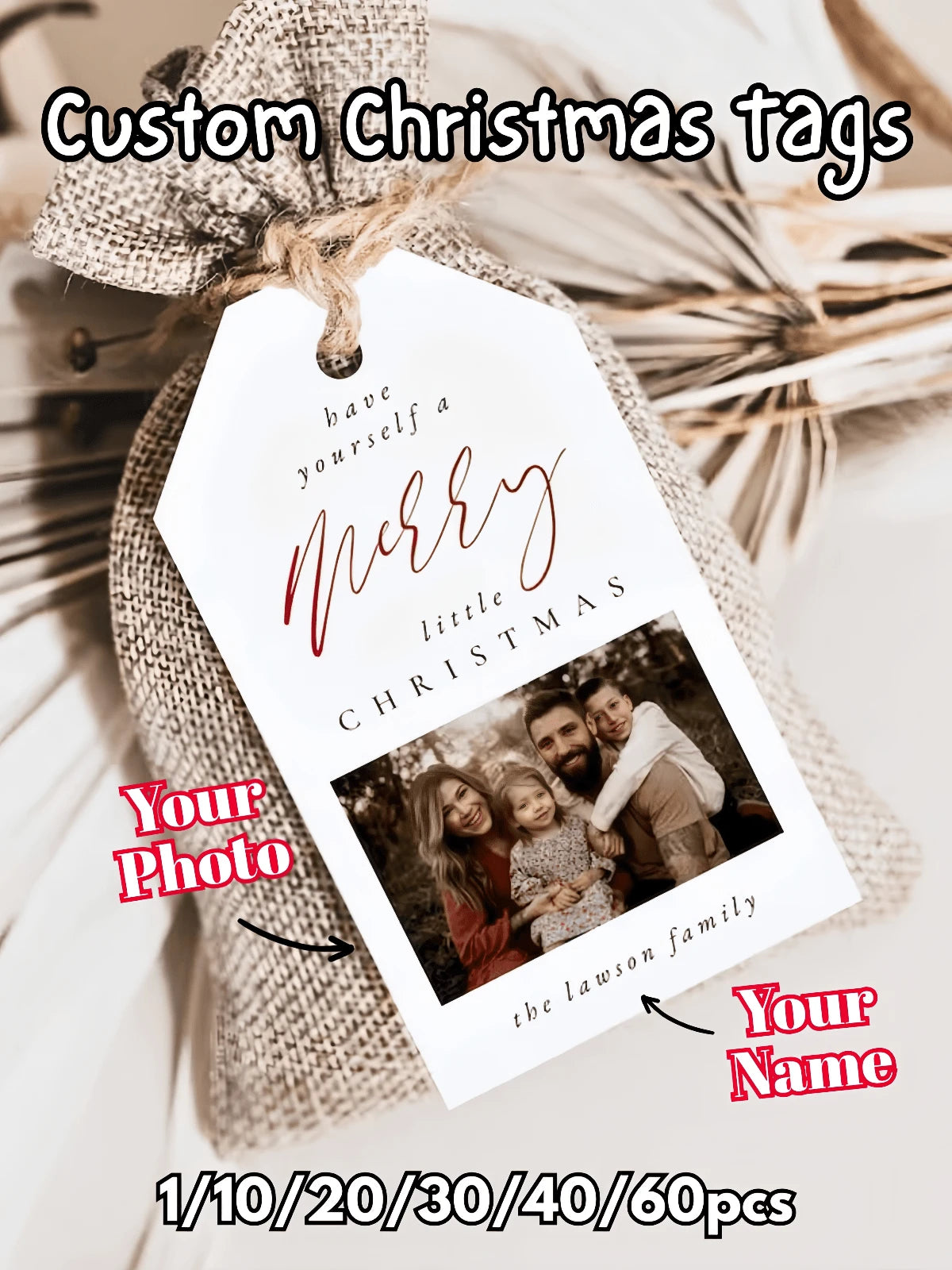 Custom Gift Tags – Personalized Photo & Text