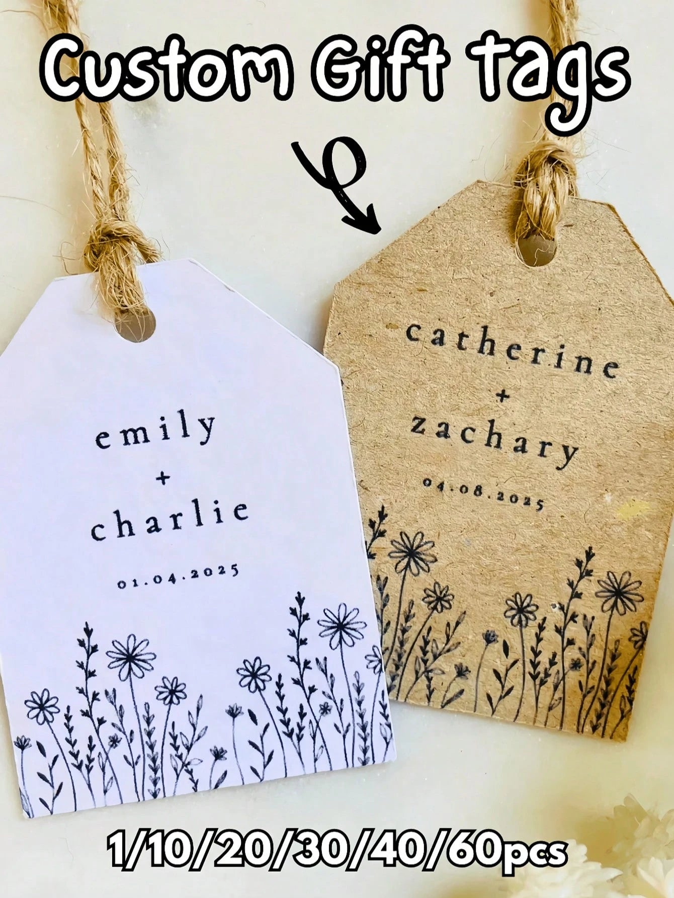 Custom Gift Tags – Personalized Text