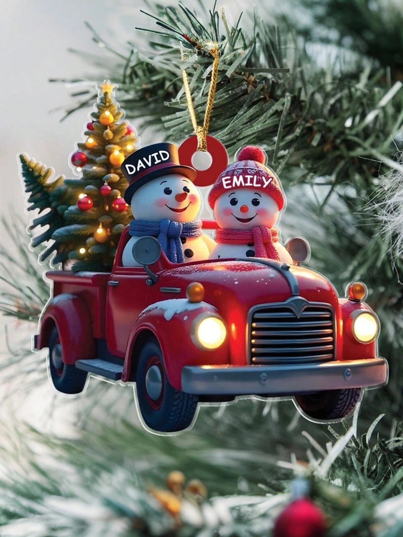 Personalized Christmas Name Ornament (Snowman)