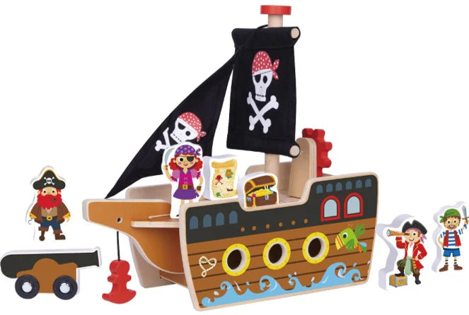 Tooky Toy - Wooden Pirate Ship