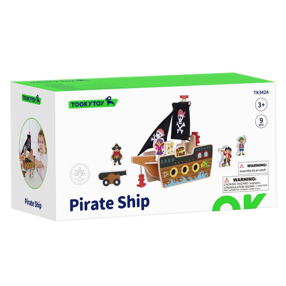 Tooky Toy - Wooden Pirate Ship