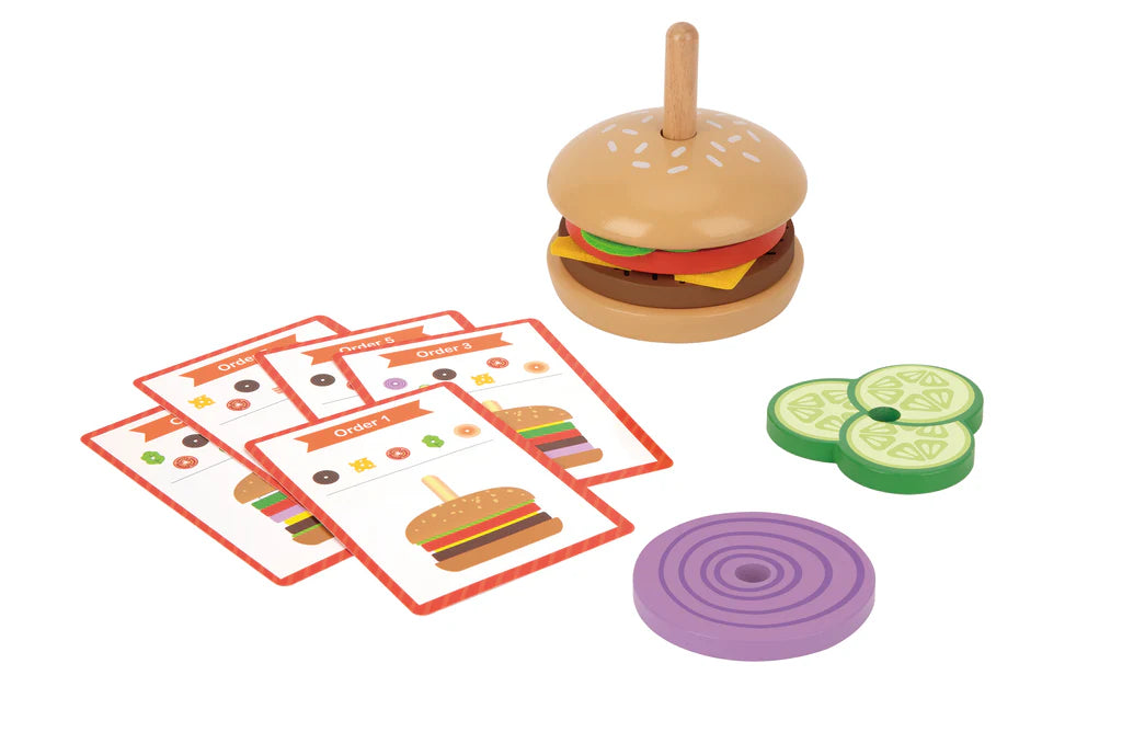 Tooky Toy - Wooden Build A Burger