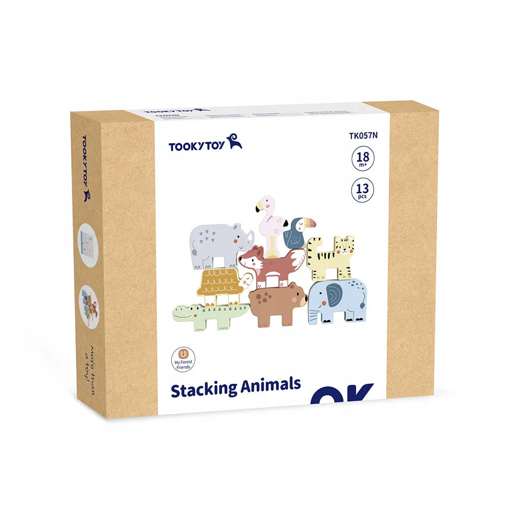 Tooky Toy - Wooden Animal Stacking Blocks