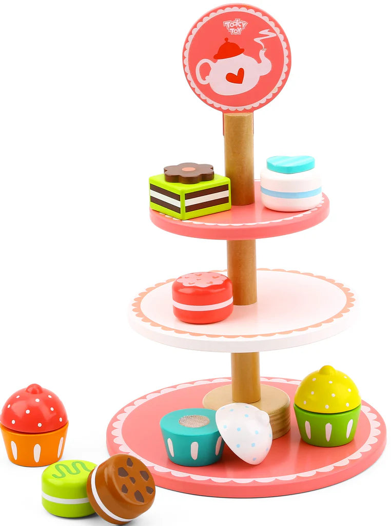Tooky Toy - Wooden Dessert Stand