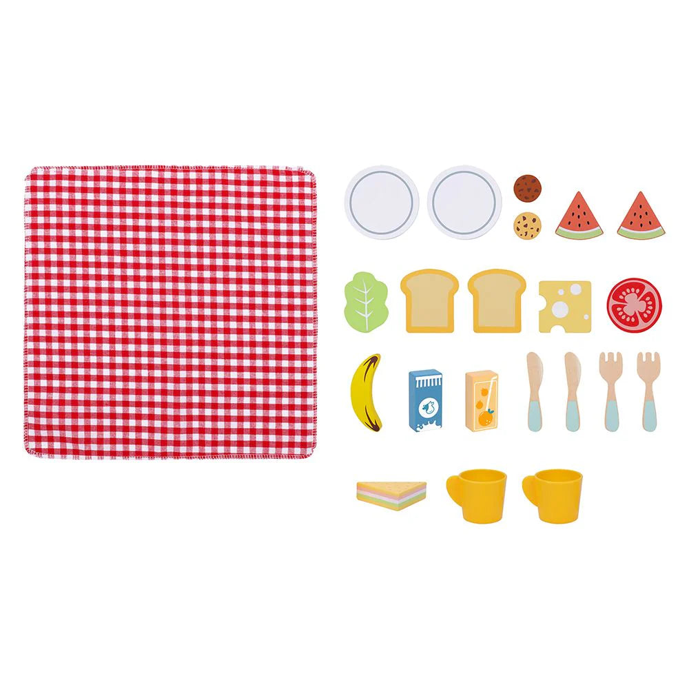 Tooky Toy - Wooden Picnic Play Set