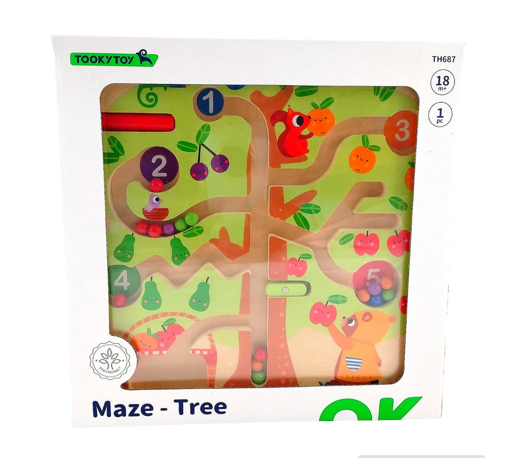 Tooky Toy - Wooden Magnetic Counting Maze