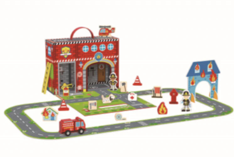 Tooky Toy - Fire Station Play set