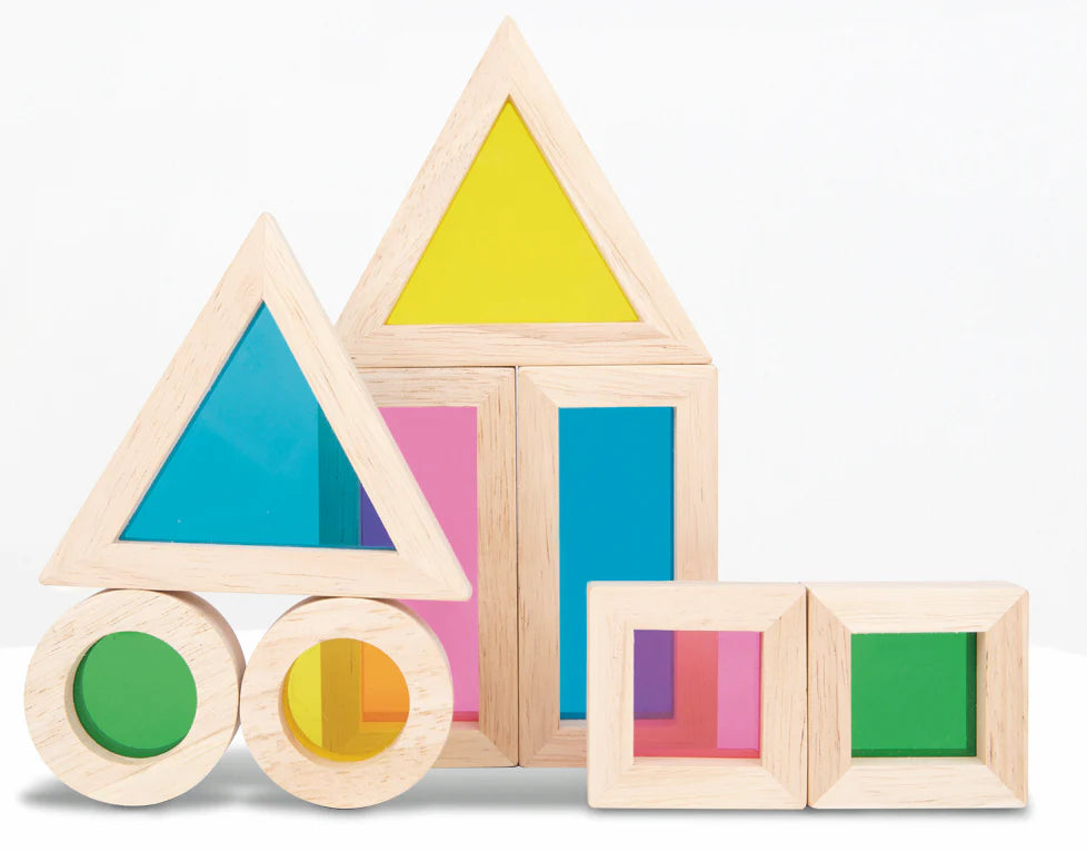 Tooky Toy - Wooden Rainbow Sensory Blocks