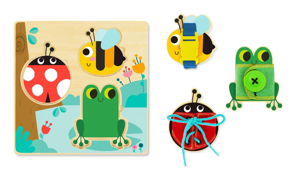 Tooky Toy - Wooden Basic Skill Busy Board
