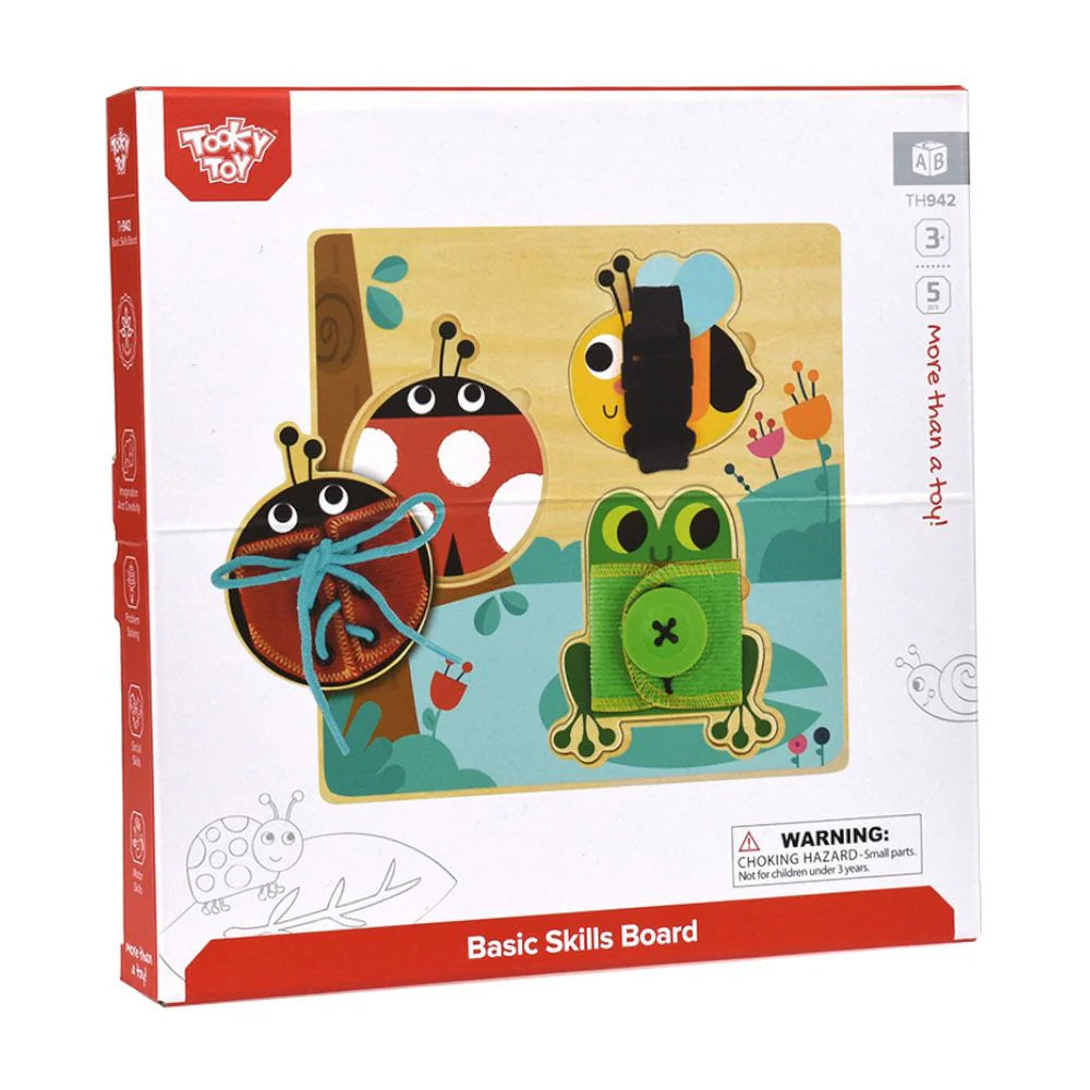 Tooky Toy - Wooden Basic Skill Busy Board
