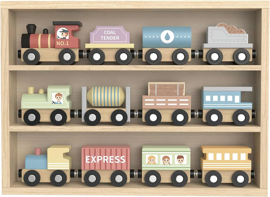 Tooky Toy - Wooden Magnetic Train Set