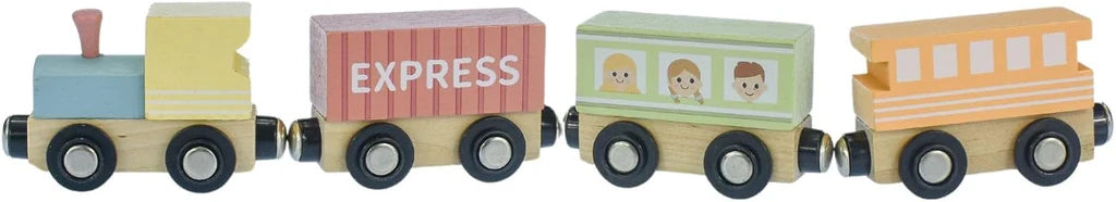 Tooky Toy - Wooden Magnetic Train Set