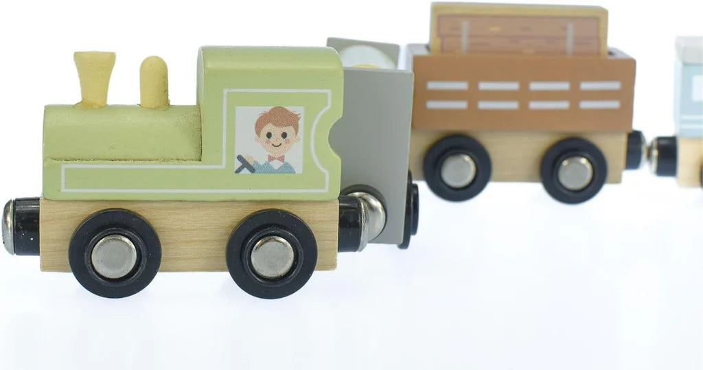 Tooky Toy - Wooden Magnetic Train Set