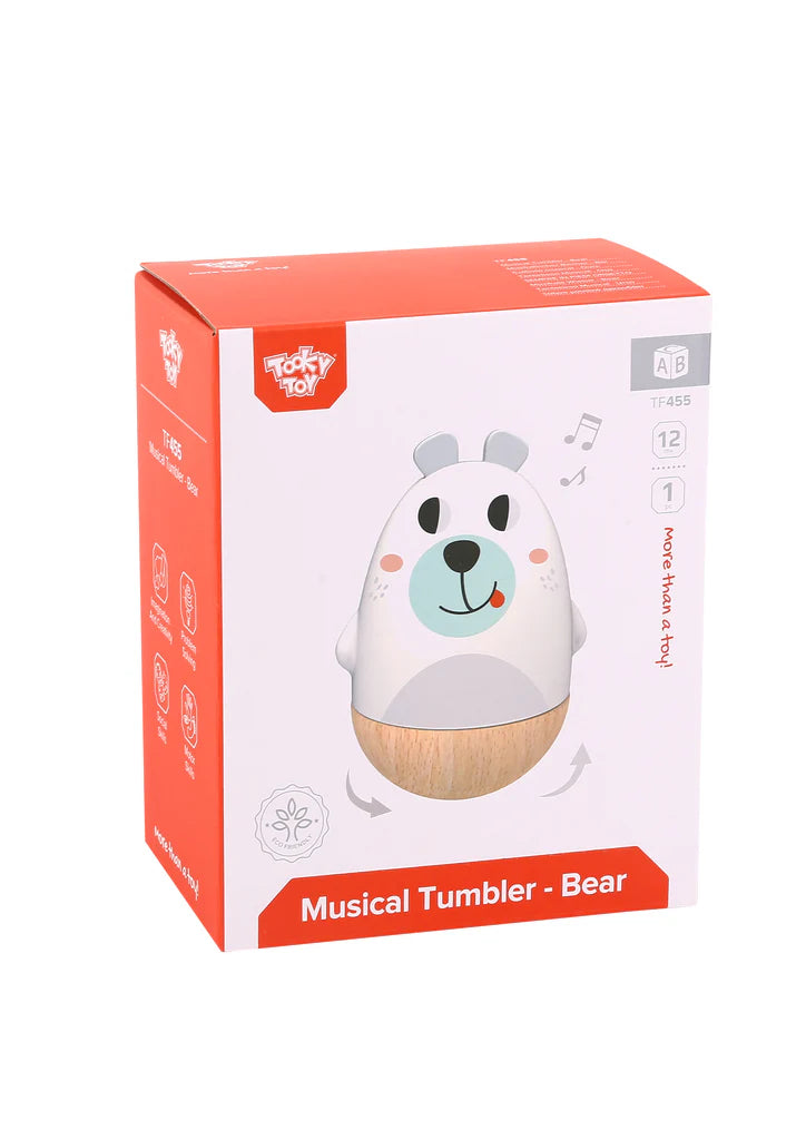Tooky Toy - Wooden Bear Musical Tumbler