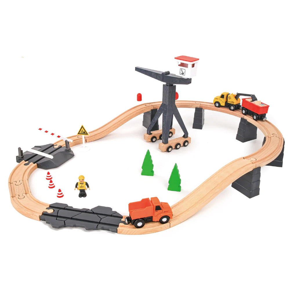 Tooky Toy - Wooden Construction Yard Set