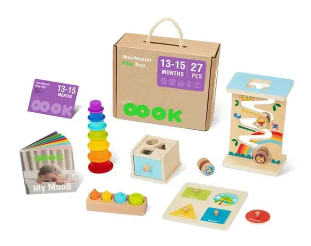 Tooky Toy - Wooden Montessori Play Box 13-15 Months