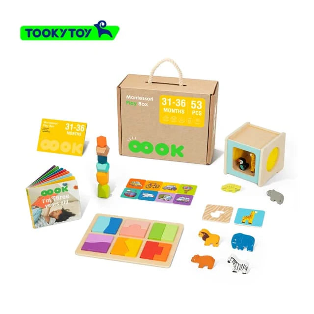 Tooky Toy - Wooden Montessori Play Box 31-36 Months
