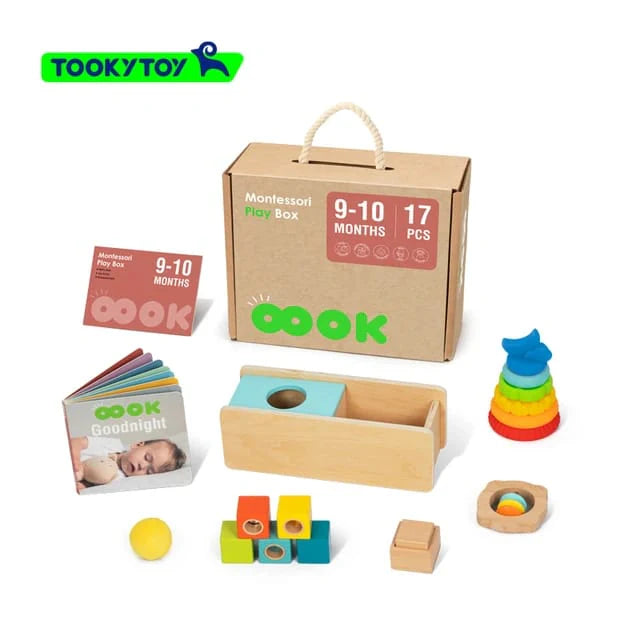 Tooky Toy - Wooden Montessori Play Box 9-10 Months