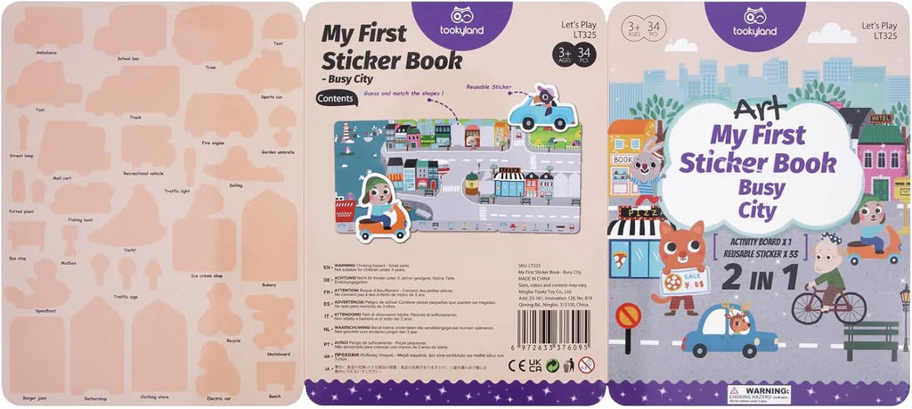 Tooky Toy - Busy City Sticker Book