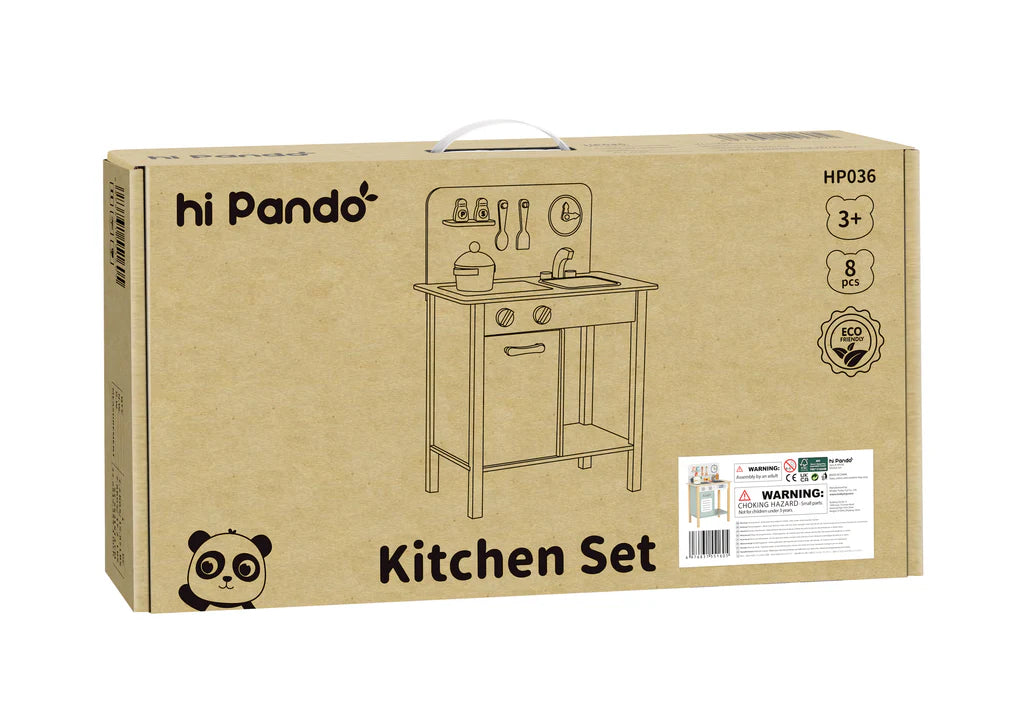 Tooky Toy - Hi Pando Wooden Kitchen Play Set